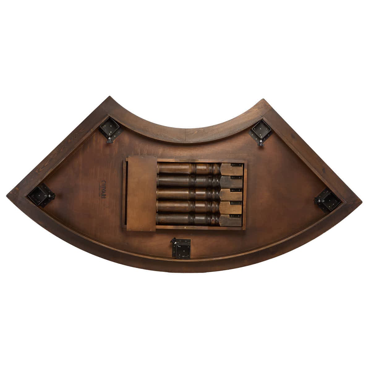 Chivari S-Curve Serpentine Farm Table Kit - Seats 22 - Includes 4 Fruitwood Serpentine Tables TFARM-SNKT-FTW1