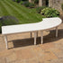 Chivari 99" x 40" (8.25 Foot) White Distressed Serpentine Fluted Leg Wood Farm Table TFARM-SERP-9940-WD-AX