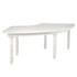 Chivari 99" x 40" (8.25 Foot) White Distressed Serpentine Fluted Leg Wood Farm Table TFARM-SERP-9940-WD-AX