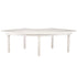S-Curve Serpentine Farm Table Kit - Seats 22 - Includes 4 White Distressed Serpentine Tables