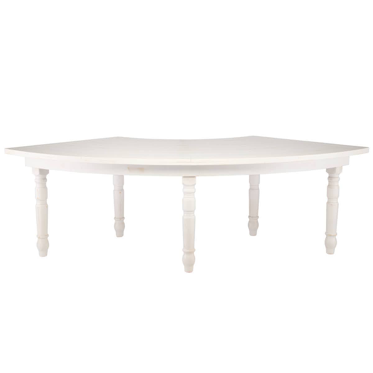Chivari U-Shape Serpentine Farm Table Kit - Seats 12 - Includes 2 White Distressed Serpentine Tables TFARM-SNKT-WD4