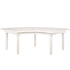 Chivari Enclosed Circle Serpentine Farm Table Kit - Seats 16 - Includes 4 White Distressed Serpentine Tables TFARM-SNKT-WD3