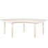 S-Curve Serpentine Farm Table Kit - Seats 22 - Includes 4 White Distressed Serpentine Tables