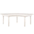 Chivari 99" x 40" (8.25 Foot) White Distressed Serpentine Fluted Leg Wood Farm Table TFARM-SERP-9940-WD-AX