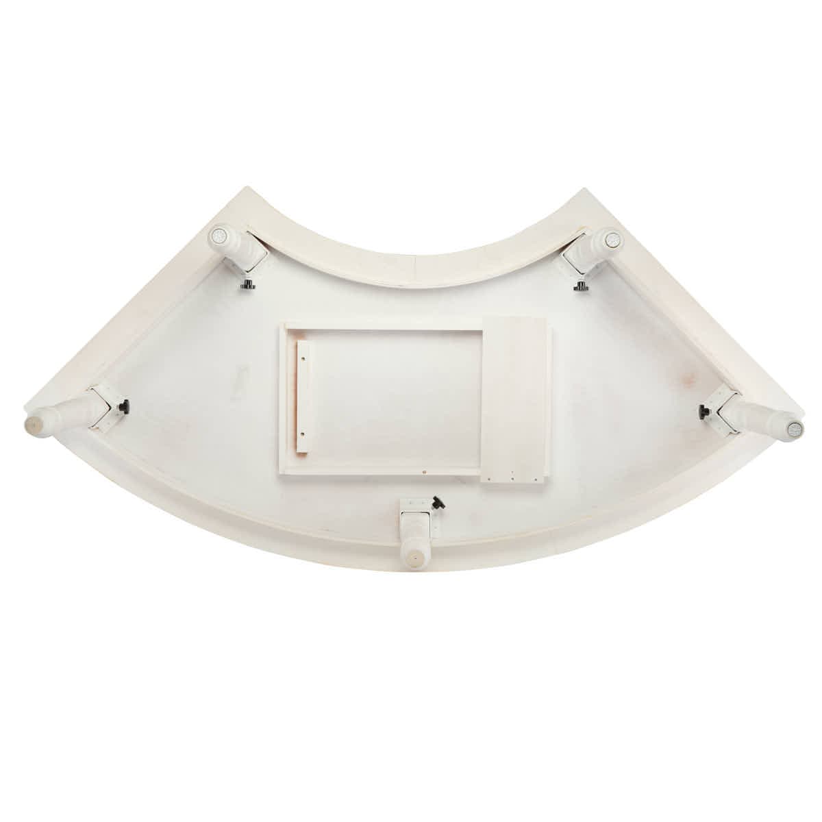 Chivari Enclosed Circle Serpentine Farm Table Kit - Seats 16 - Includes 4 White Distressed Serpentine Tables TFARM-SNKT-WD3