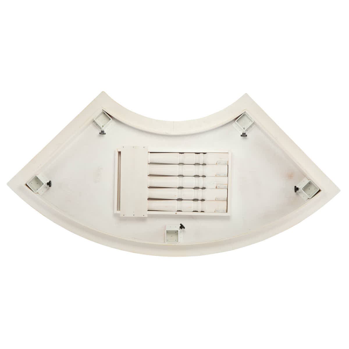 Chivari U-Shape Serpentine Farm Table Kit - Seats 12 - Includes 2 White Distressed Serpentine Tables TFARM-SNKT-WD4