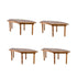 Chivari S-Curve Serpentine Farm Table Kit - Seats 22 - Includes 4 Chestnut Serpentine Tables TFARM-SNKT-CHT1