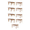 Chivari Elongated Serpentine Farm Table Kit - Seats 42 - Includes 4 Chestnut Serpentine Tables and 5 Rectangle Tables TFARM-SNKT-CHT2