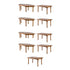 Chivari Elongated Serpentine Farm Table Kit - Seats 42 - Includes 4 Chestnut Serpentine Tables and 5 Rectangle Tables TFARM-SNKT-CHT2