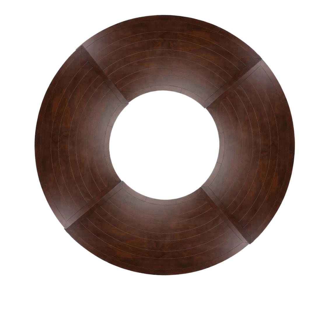 Chivari Enclosed Circle Serpentine Farm Table Kit - Seats 16 - Includes 4 Fruitwood Serpentine Tables TFARM-SNKT-FTW3