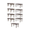 Chivari Elongated Serpentine Farm Table Kit - Seats 42 - Includes 4 Fruitwood Serpentine Tables and 5 Rectangle Tables TFARM-SNKT-FTW2