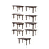 Chivari Elongated Serpentine Farm Table Kit - Seats 42 - Includes 4 Fruitwood Serpentine Tables and 5 Rectangle Tables TFARM-SNKT-FTW2