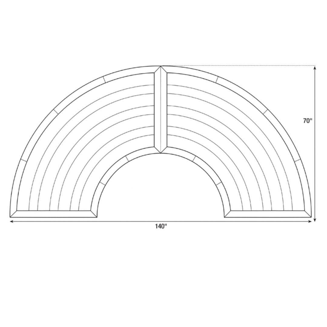 Chivari U-Shape Serpentine Farm Table Kit - Seats 12 - Includes 2 Fruitwood Serpentine Tables TFARM-SNKT-FTW4