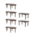 Chivari Capsule Bridge Serpentine Farm Table Kit - Seats 20 - Includes 4 Fruitwood Serpentine Tables and 2 Rectangle Tables TFARM-SNKT-FTW5