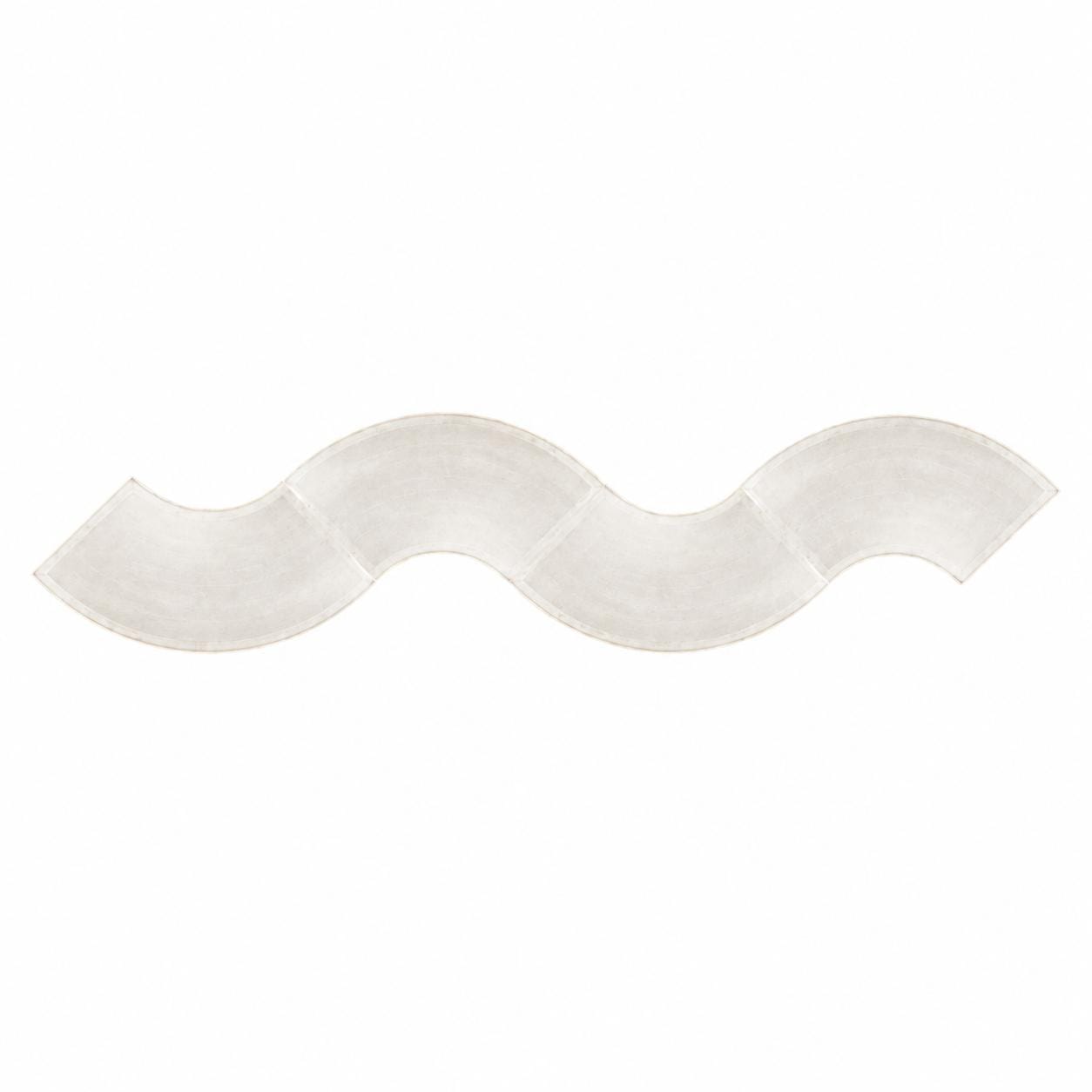 Chivari S-Curve Serpentine Farm Table Kit - Seats 22 - Includes 4 White Distressed Serpentine Tables TFARM-SNKT-WD1