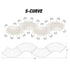 Chivari S-Curve Serpentine Farm Table Kit - Seats 22 - Includes 4 White Distressed Serpentine Tables TFARM-SNKT-WD1