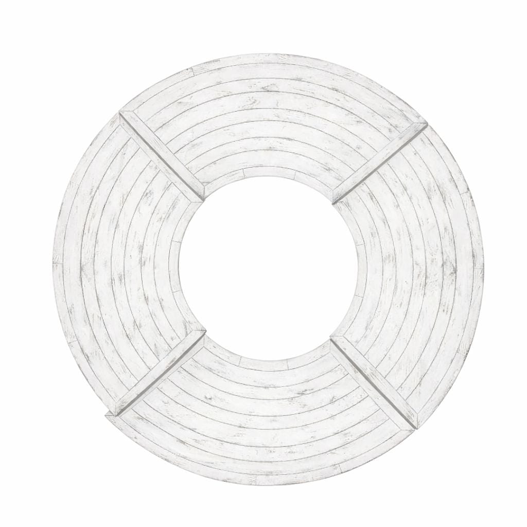 Chivari S-Curve Serpentine Farm Table Kit - Seats 22 - Includes 4 White Distressed Serpentine Tables TFARM-SNKT-WD1
