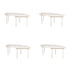Chivari S-Curve Serpentine Farm Table Kit - Seats 22 - Includes 4 White Distressed Serpentine Tables TFARM-SNKT-WD1