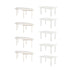 Chivari Elongated Serpentine Farm Table Kit - Seats 42 - Includes 4 White Distressed Serpentine Tables and 5 Rectangle Tables TFARM-SNKT-WD2