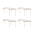 Chivari Enclosed Circle Serpentine Farm Table Kit - Seats 16 - Includes 4 White Distressed Serpentine Tables TFARM-SNKT-WD3