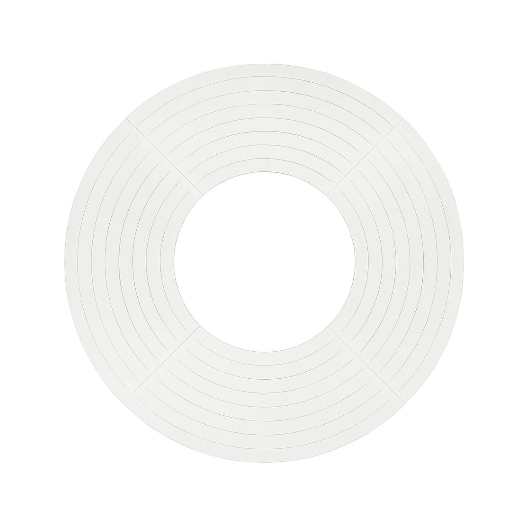 Chivari Enclosed Circle Serpentine Farm Table Kit - Seats 16 - Includes 4 White Distressed Serpentine Tables TFARM-SNKT-WD3