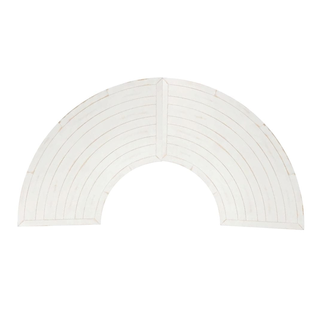 Chivari U-Shape Serpentine Farm Table Kit - Seats 12 - Includes 2 White Distressed Serpentine Tables TFARM-SNKT-WD4