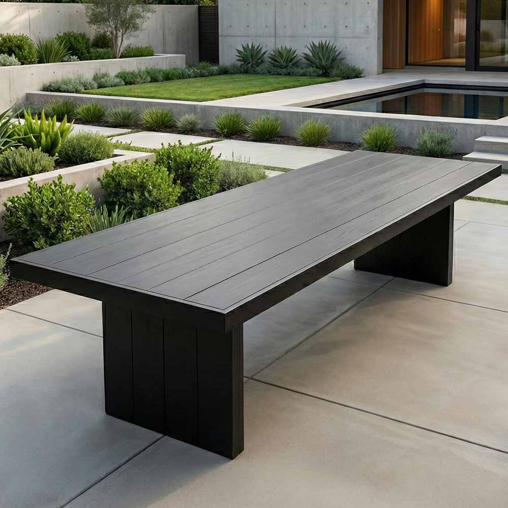 Chivari 96" x 30" Black Farm Table Conversion Kit for Banquet Tables TFARMCKT9630-BLK-AX-T