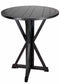 Chivari 36" (3 Foot) Black Round Farm Cocktail Table TFARMCKTL36-BL-AX-T