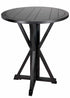 Chivari 36" (3 Foot) Black Round Farm Cocktail Table TFARMCKTL36-BL-AX-T