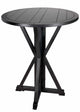 Chivari 36" (3 Foot) Black Round Farm Cocktail Table TFARMCKTL36-BL-AX-T
