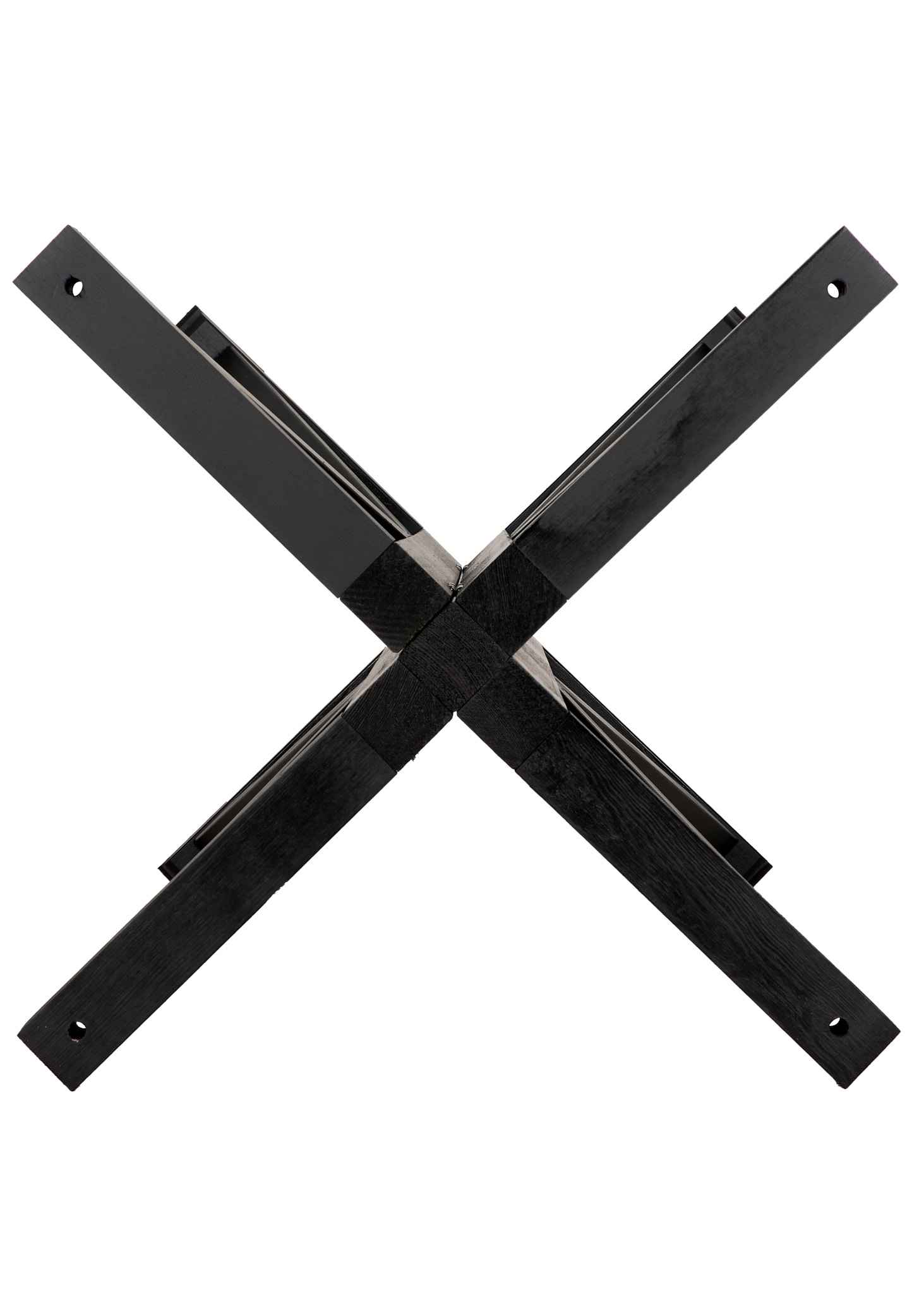 Chivari 36" (3 Foot) Black Round Farm Cocktail Table TFARMCKTL36-BL-AX-T