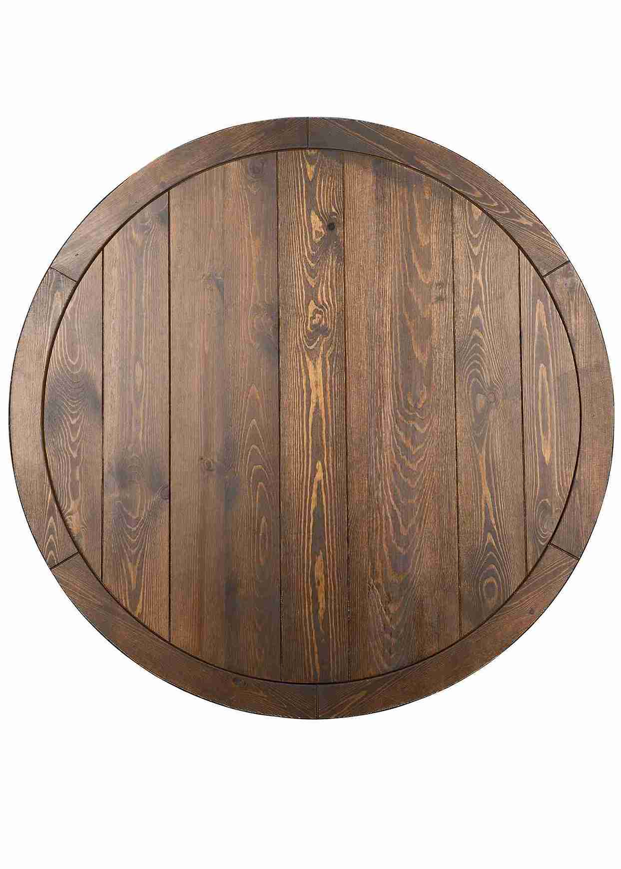 Chivari 36" (3 Foot) Fruitwood Round Farm Cocktail Table TFARMCKTL36-FR-AX-T