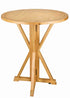 Chivari 36" (3 Foot) Natural Round Farm Cocktail Table TFARMCKTL36-NT-AX-T