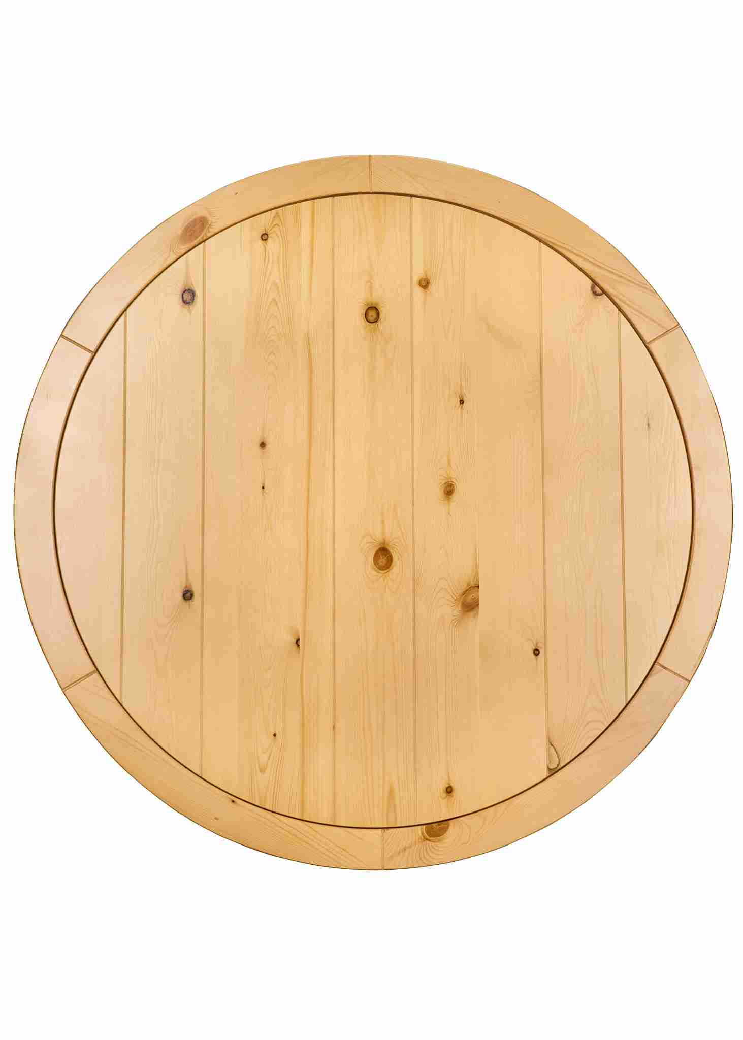 Chivari 36" (3 Foot) Natural Round Farm Cocktail Table TFARMCKTL36-NT-AX-T