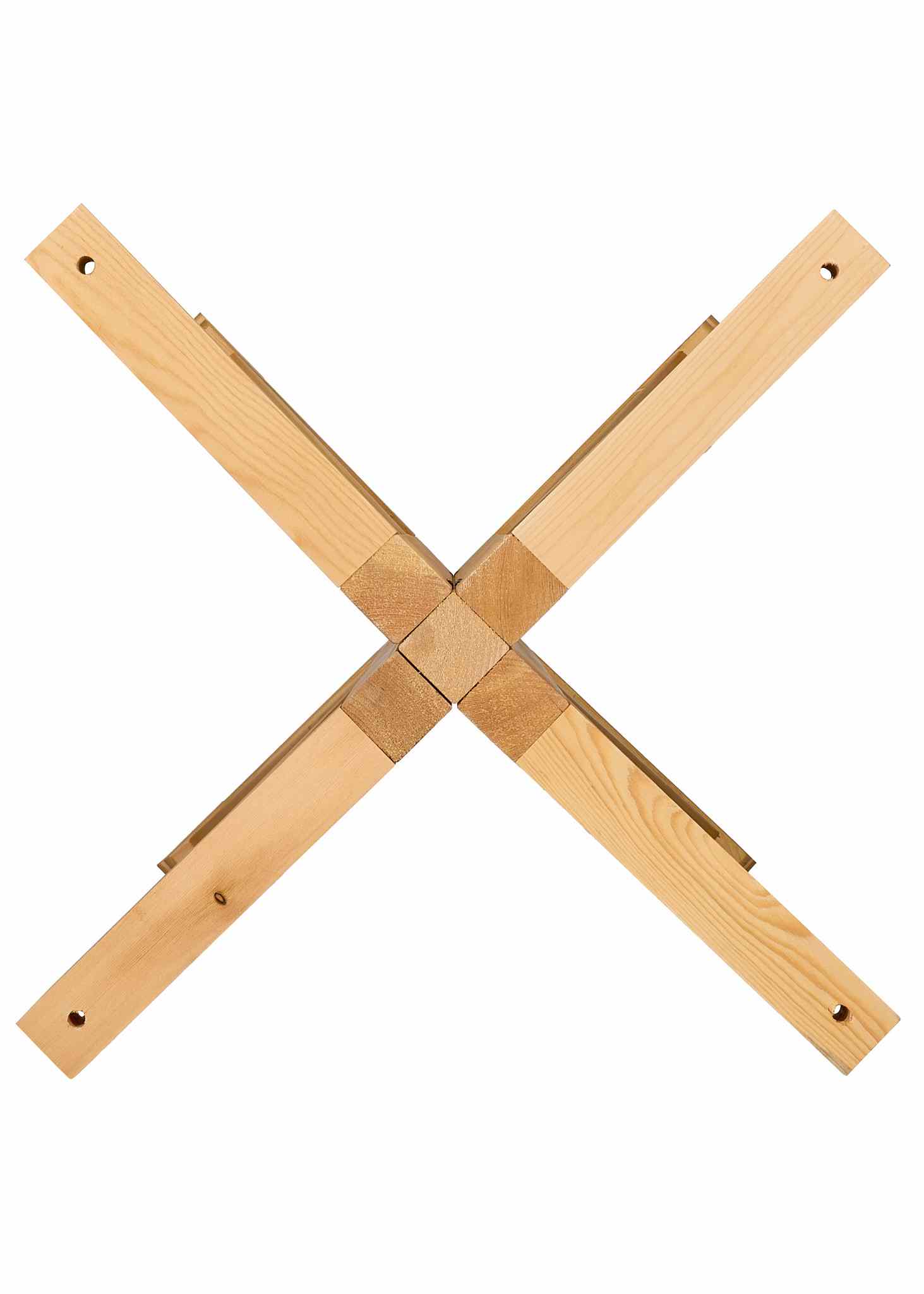 Chivari 36" (3 Foot) Natural Round Farm Cocktail Table TFARMCKTL36-NT-AX-T
