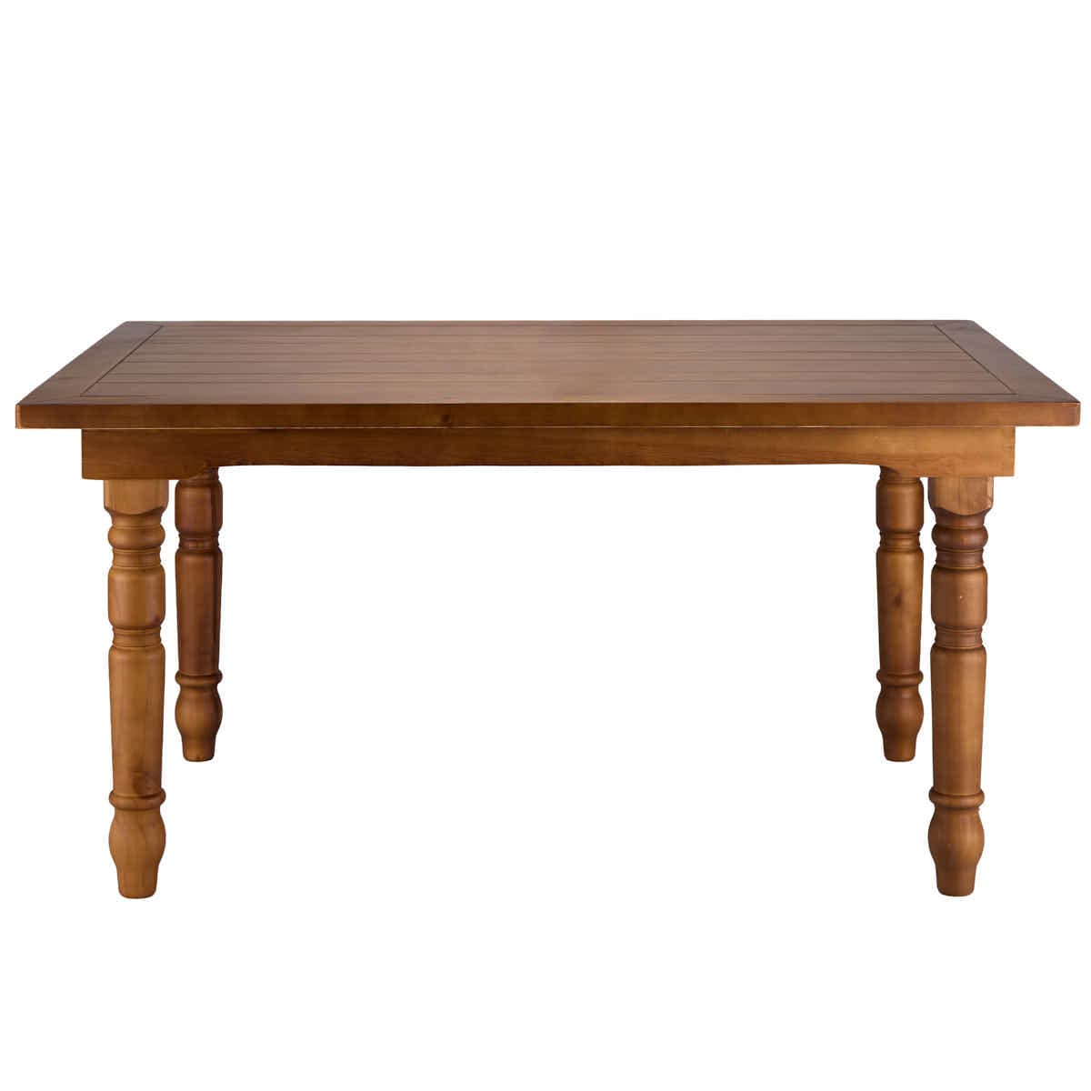 Chivari 60" x 40" (5 Foot) Chestnut Rectangle Fluted Leg Wood Farm Table TFARMRT6040-CHT-T-AX