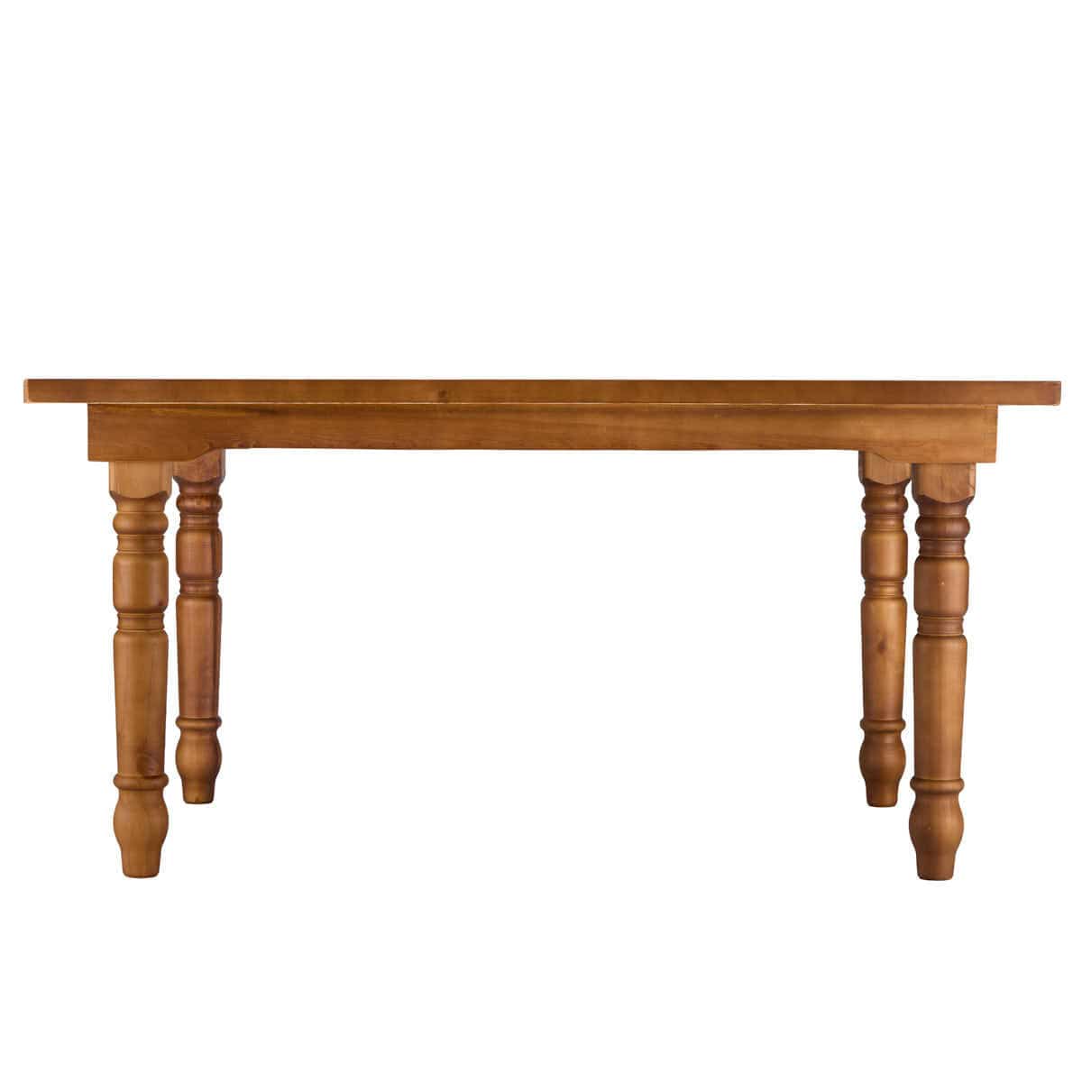 Chivari 60" x 40" (5 Foot) Chestnut Rectangle Fluted Leg Wood Farm Table TFARMRT6040-CHT-T-AX