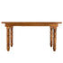 Chivari 60" x 40" (5 Foot) Chestnut Rectangle Fluted Leg Wood Farm Table TFARMRT6040-CHT-T-AX