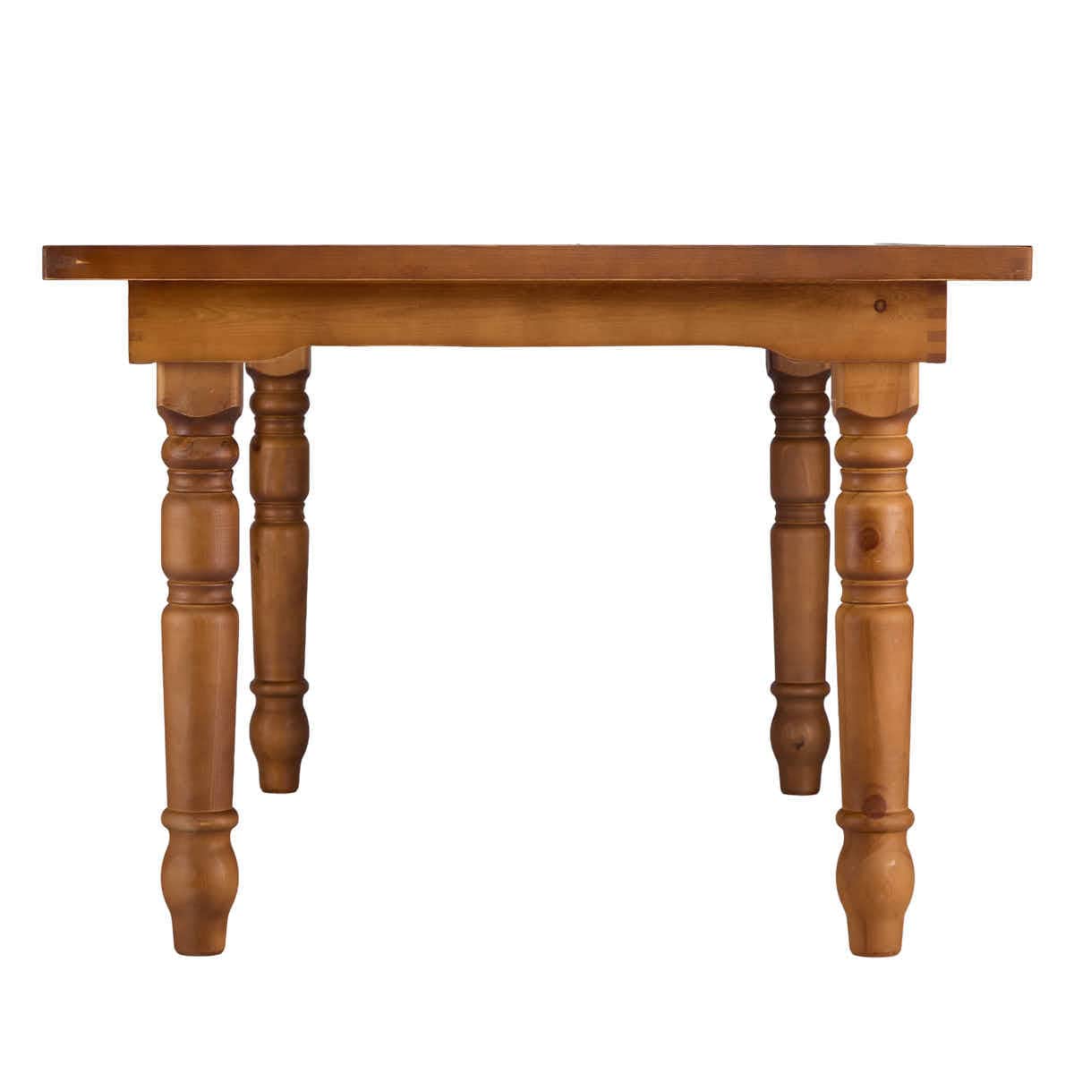 Chivari 60" x 40" (5 Foot) Chestnut Rectangle Fluted Leg Wood Farm Table TFARMRT6040-CHT-T-AX