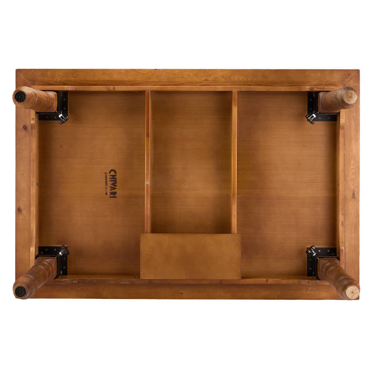 Chivari Elongated Serpentine Farm Table Kit - Seats 42 - Includes 4 Chestnut Serpentine Tables and 5 Rectangle Tables TFARM-SNKT-CHT2