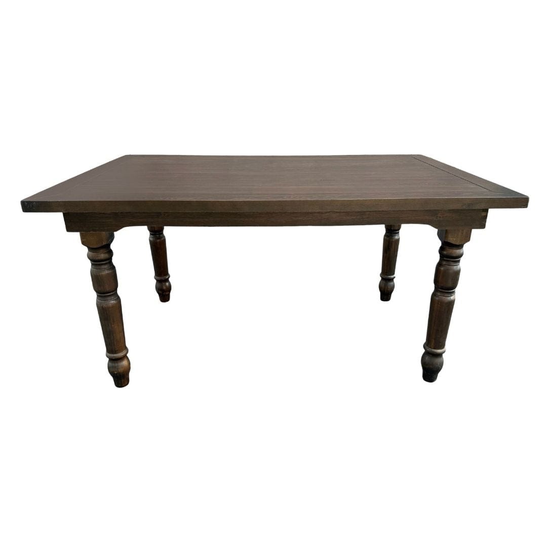 Chivari 60" x 40" (5 Foot) Fruitwood Rectangle Fluted Leg Wood Farm Table TFARMRT6040-FTW-T-AX