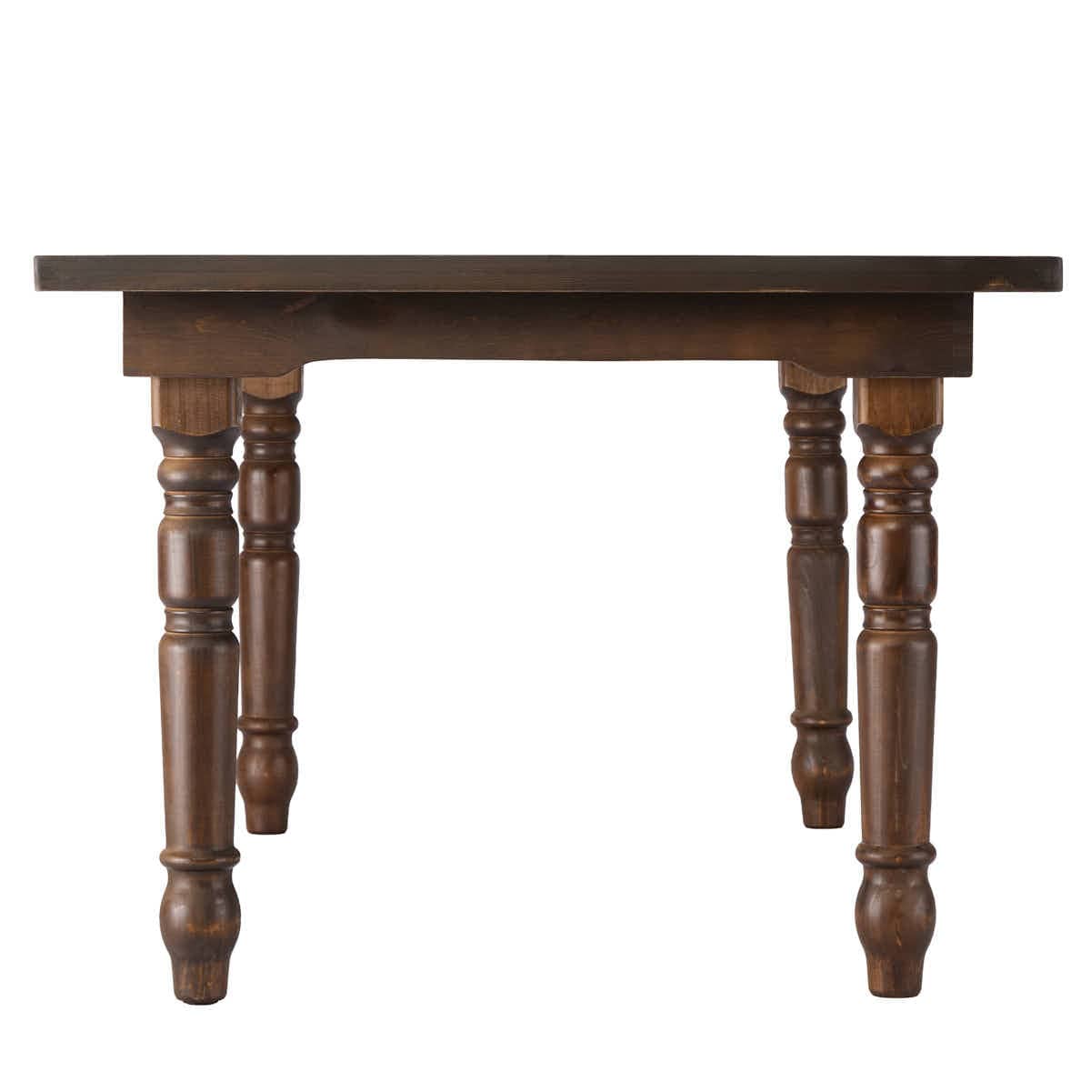 Chivari 60" x 40" (5 Foot) Fruitwood Rectangle Fluted Leg Wood Farm Table TFARMRT6040-FTW-T-AX