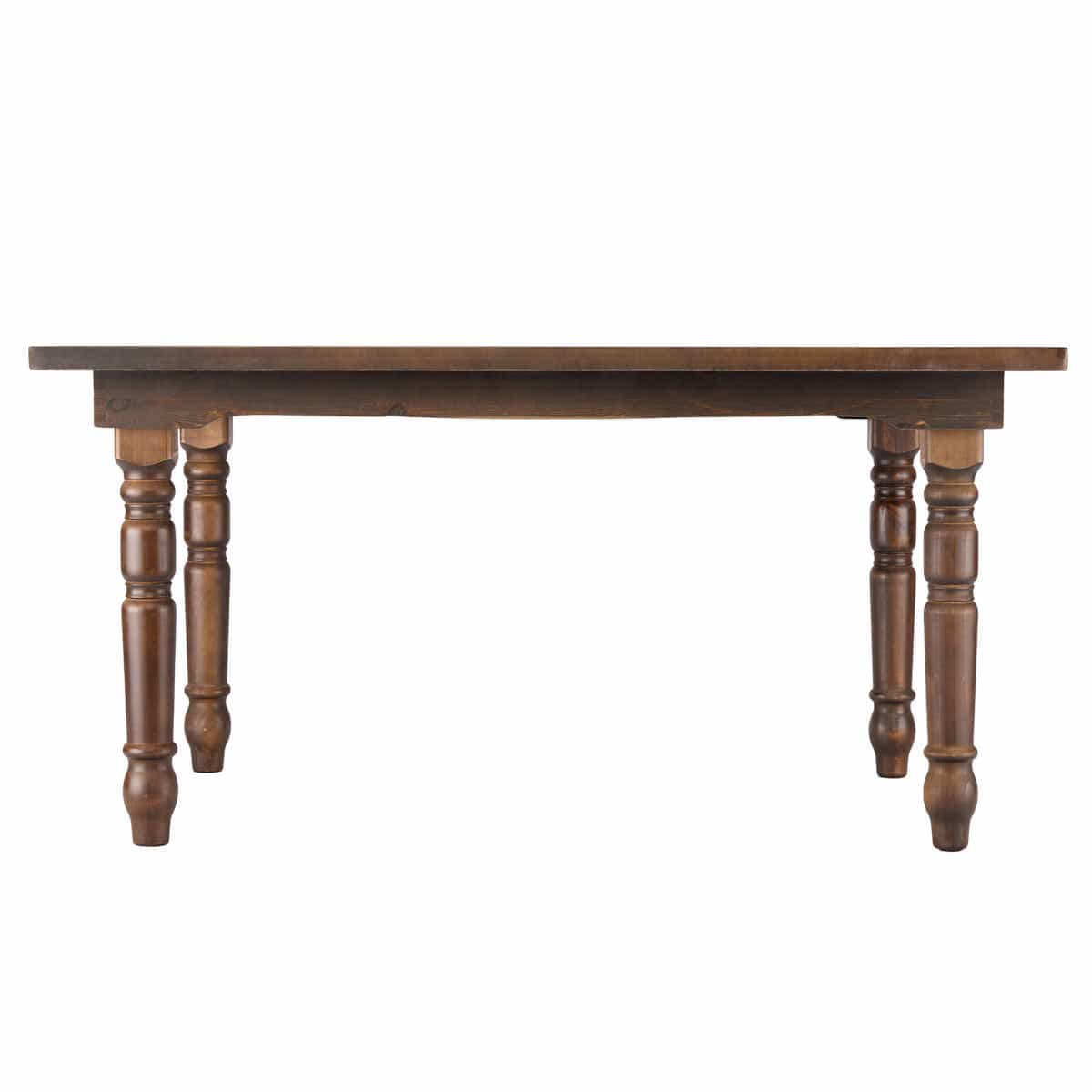 Chivari Capsule Bridge Serpentine Farm Table Kit - Seats 20 - Includes 4 Fruitwood Serpentine Tables and 2 Rectangle Tables TFARM-SNKT-FTW5