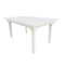 Chivari 60" x 40" (5 Foot) White Distressed Rectangle Fluted Leg Wood Farm Table TFARMRT6040-WD-T-AX