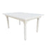 Chivari 60" x 40" (5 Foot) White Distressed Rectangle Fluted Leg Wood Farm Table TFARMRT6040-WD-T-AX