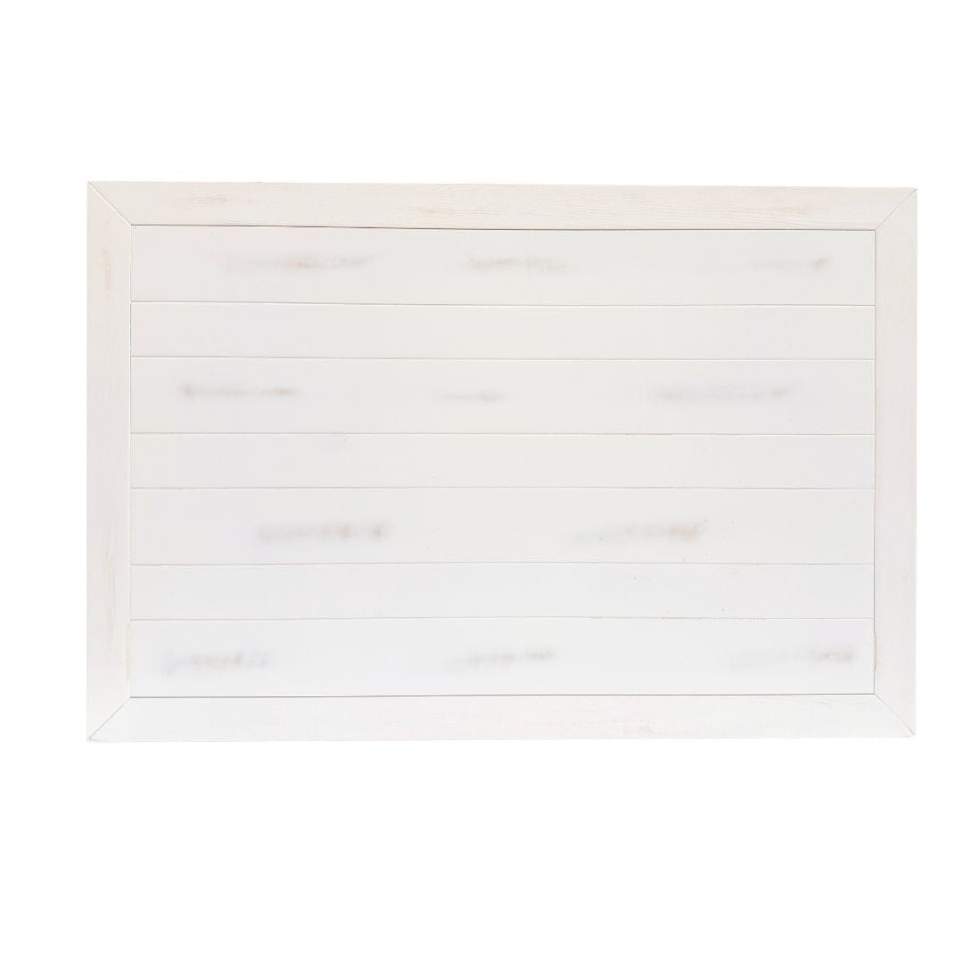 Chivari 60" x 40" (5 Foot) White Distressed Rectangle Fluted Leg Wood Farm Table TFARMRT6040-WD-T-AX