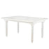 Chivari 60" x 40" (5 Foot) White Distressed Rectangle Fluted Leg Wood Farm Table TFARMRT6040-WD-T-AX