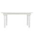 Chivari 60" x 40" (5 Foot) White Distressed Rectangle Fluted Leg Wood Farm Table TFARMRT6040-WD-T-AX