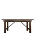 Chivari 72″ x 40″ (6 Foot ) Fruitwood Rectangle Straight Leg Wood Farm Table TFARMRT7240-FRTWOOD-S-LEG-AX-T