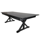96″ x 40″ (8 Foot) Black Rectangle X Leg Wood Farm Table